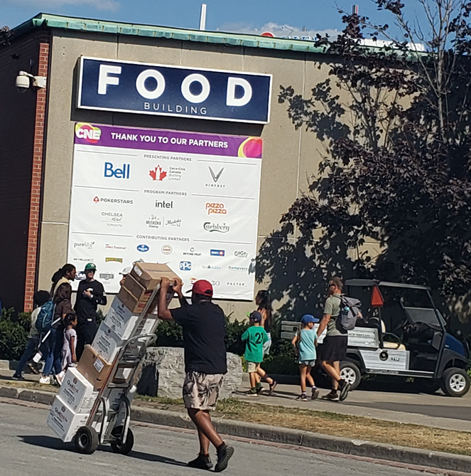 The exterior of the Food Building at the Canadian National Exhibition.